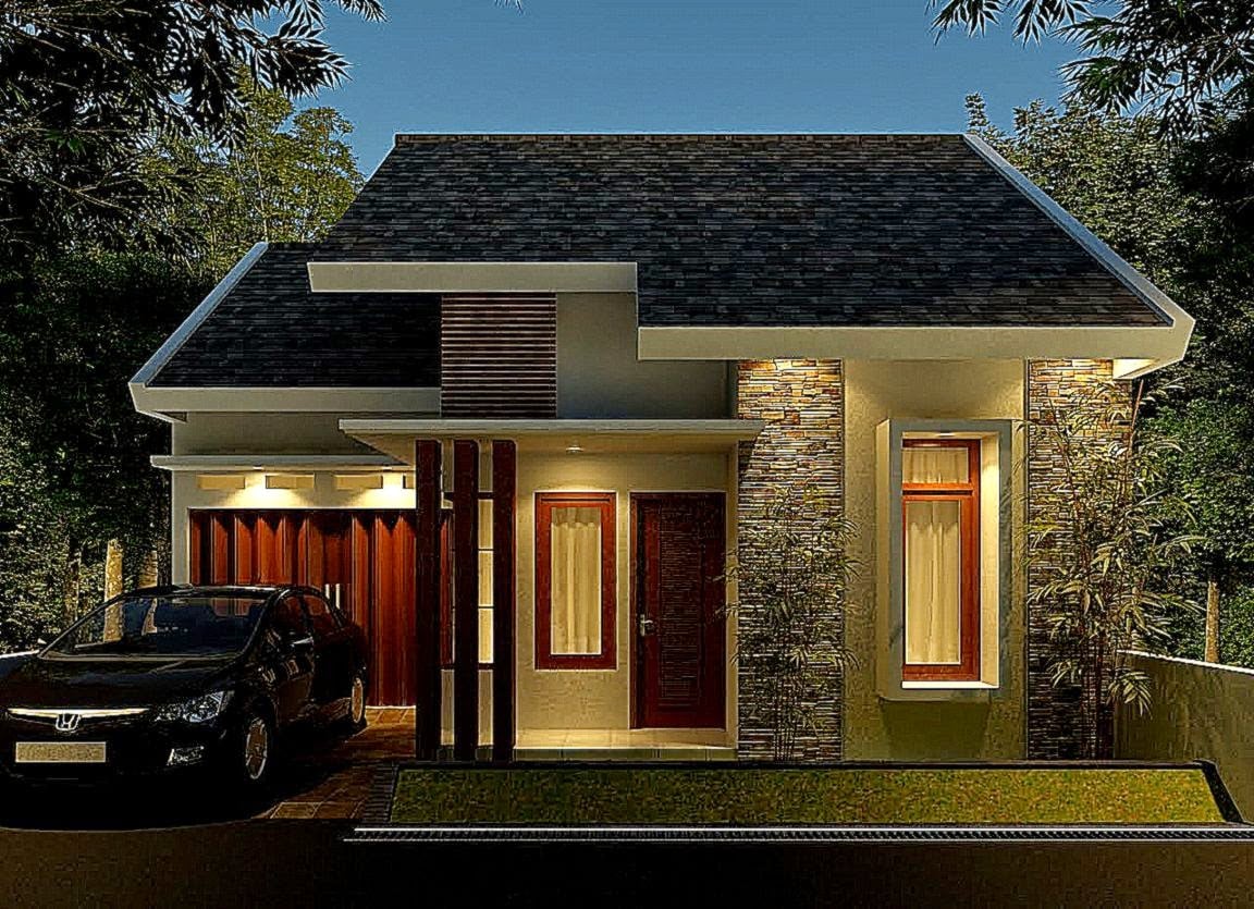 23 Model Desain Rumah Minimalis Tampak Depan Dengan Batu Alam 1 Lantai ...
