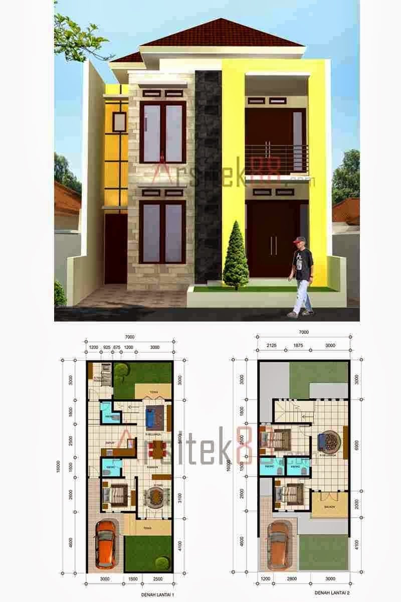 55 Desain Rumah Minimalis 2 Lantai Ukuran 6x12 