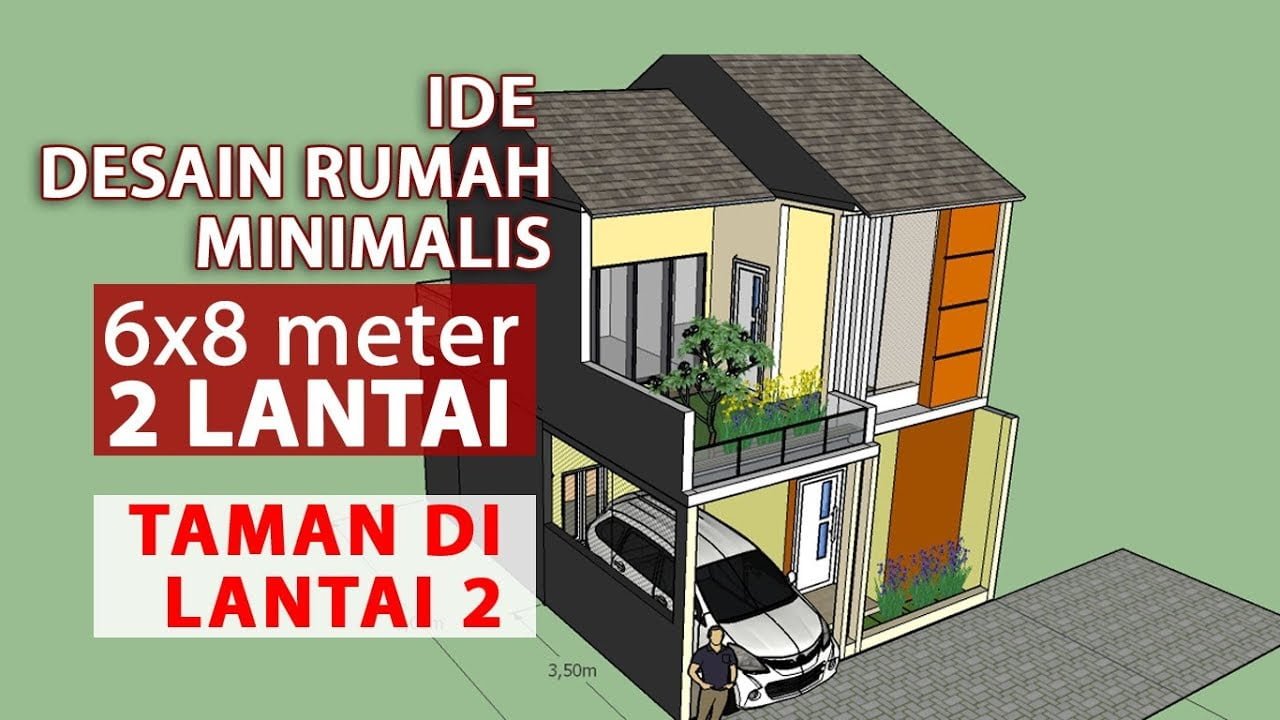 31 Foto Desain Rumah Minimalis 2 Lantai Ada Taman Paling ...