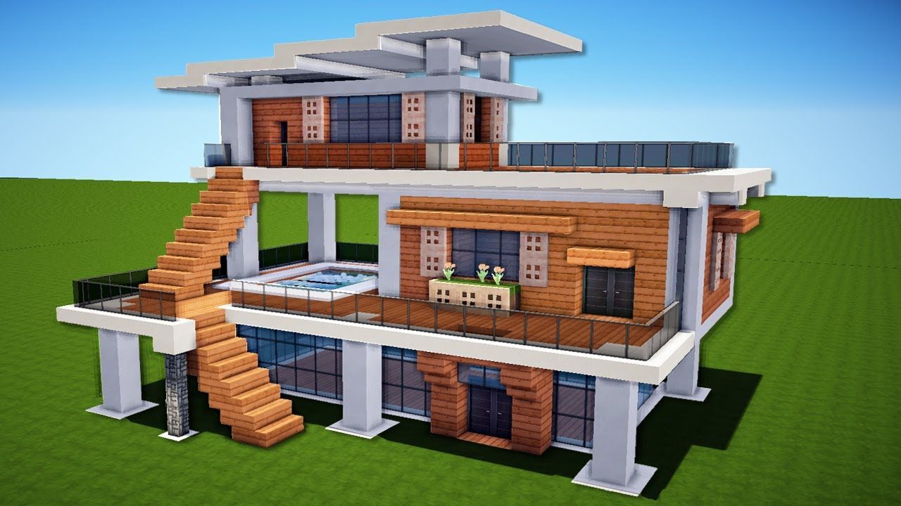 Rumah Modern Minimalis 2 Lantai Minecraft / 19 Gambar Rumah Minimalis