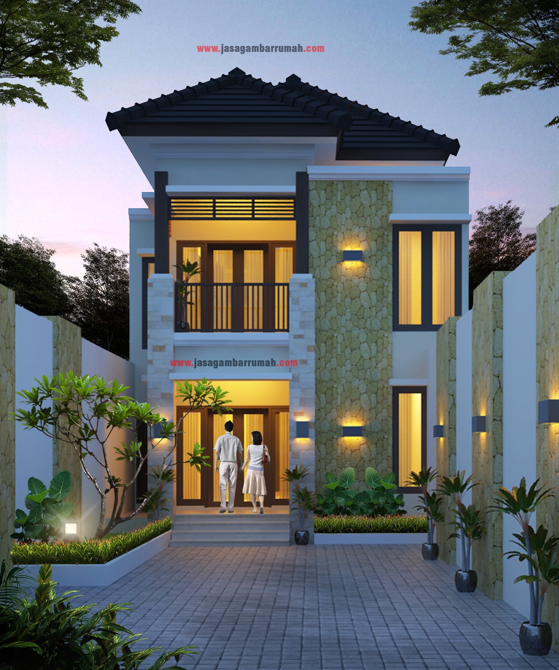 Desain Atap Rumah Bali Modern - Deagam Design