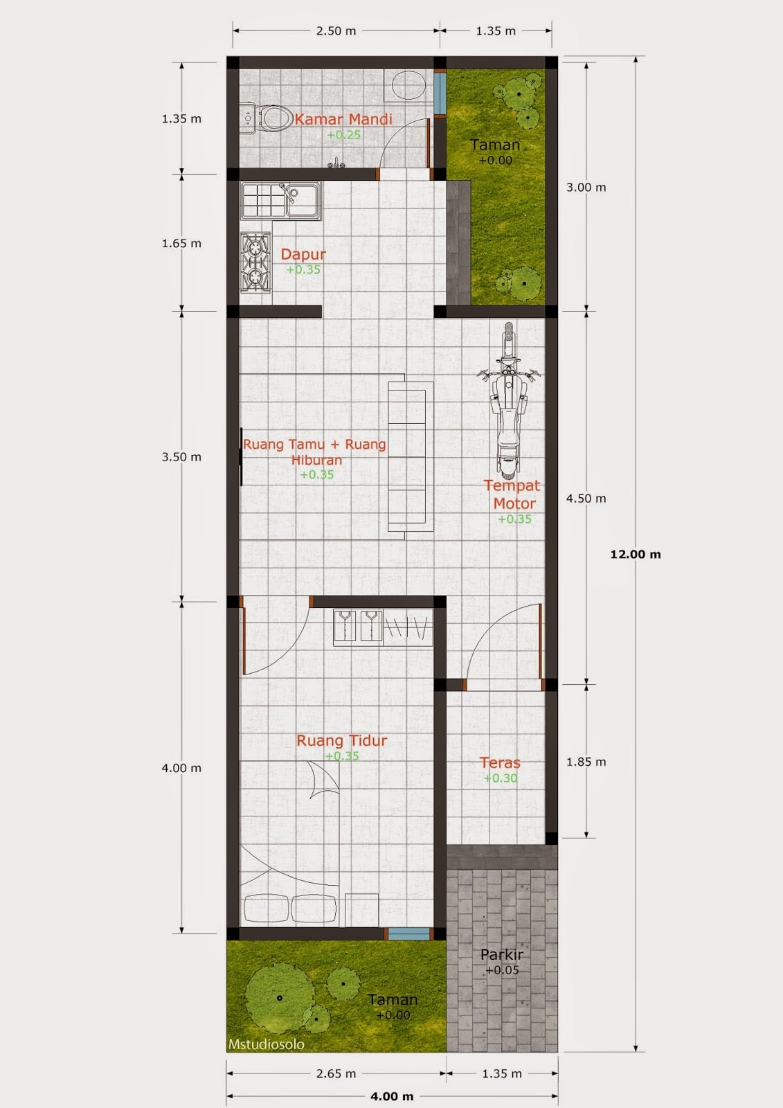 Desain Rumah 4x10 Meter 2 Lantai Terkeren Desain Rumah