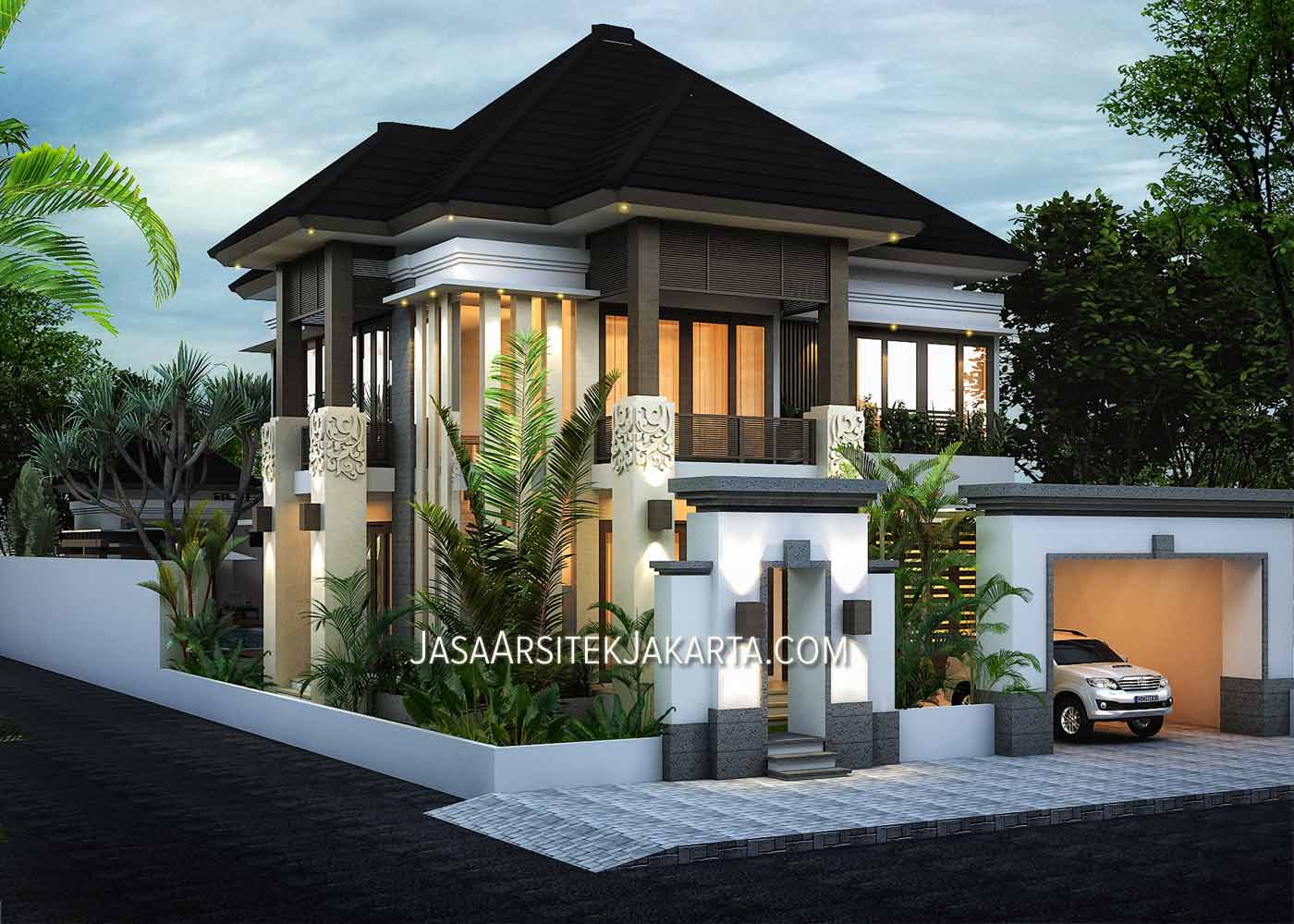 37 Model Desain Rumah Minimalis 2 Lantai Style Bali Kreatif Banget Deh