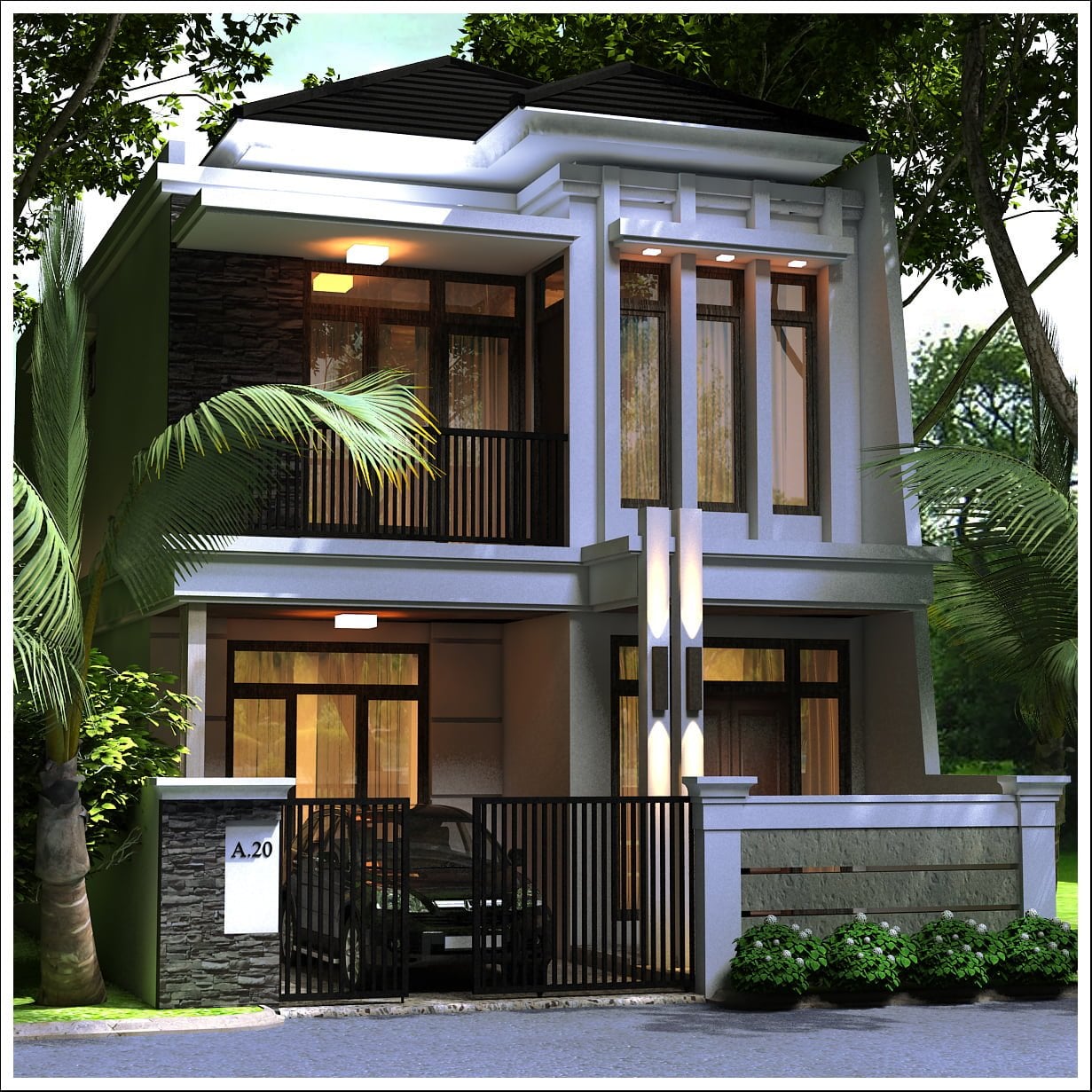 Desain Rumah Mewah Minimalis 2 Lantai Modern - Deagam Design