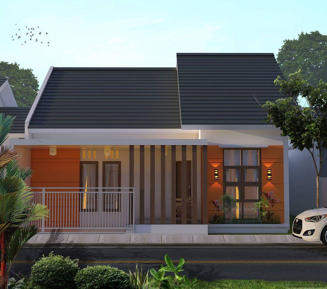 37 Trend Desain Tampak Depan Rumah Minimalis 1 Lantai Lebar 6 Meter