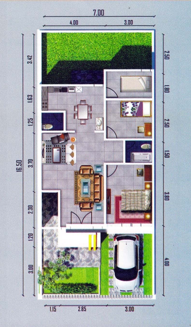 47 Desain Rumah 7x12 Homsweetimpian