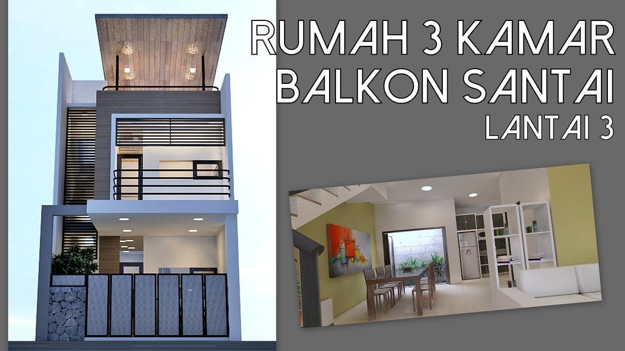54 Inspirasi Desain Rumah Minimalis 2 Lantai Dengan Balkon  