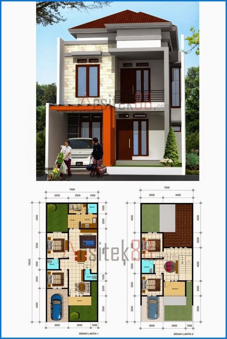 Desain Rumah 1 Lantai Minimalis 5x12