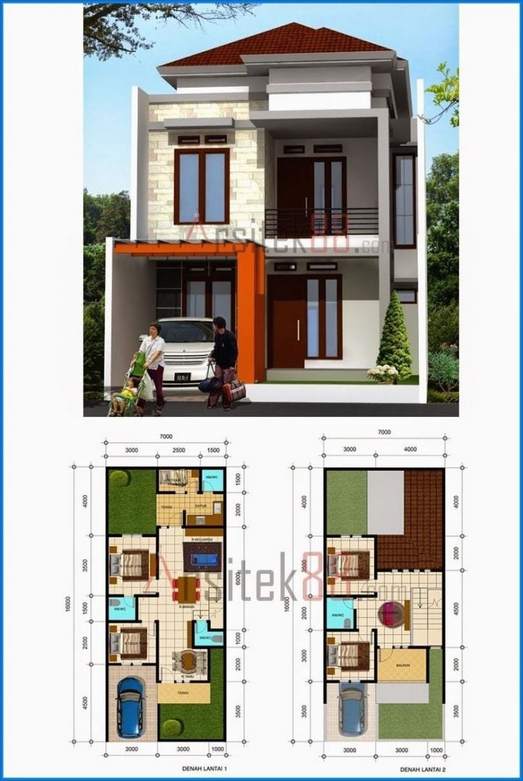 Desain Rumah Minimalis Ukuran Tanah 6x15 Deagam Design