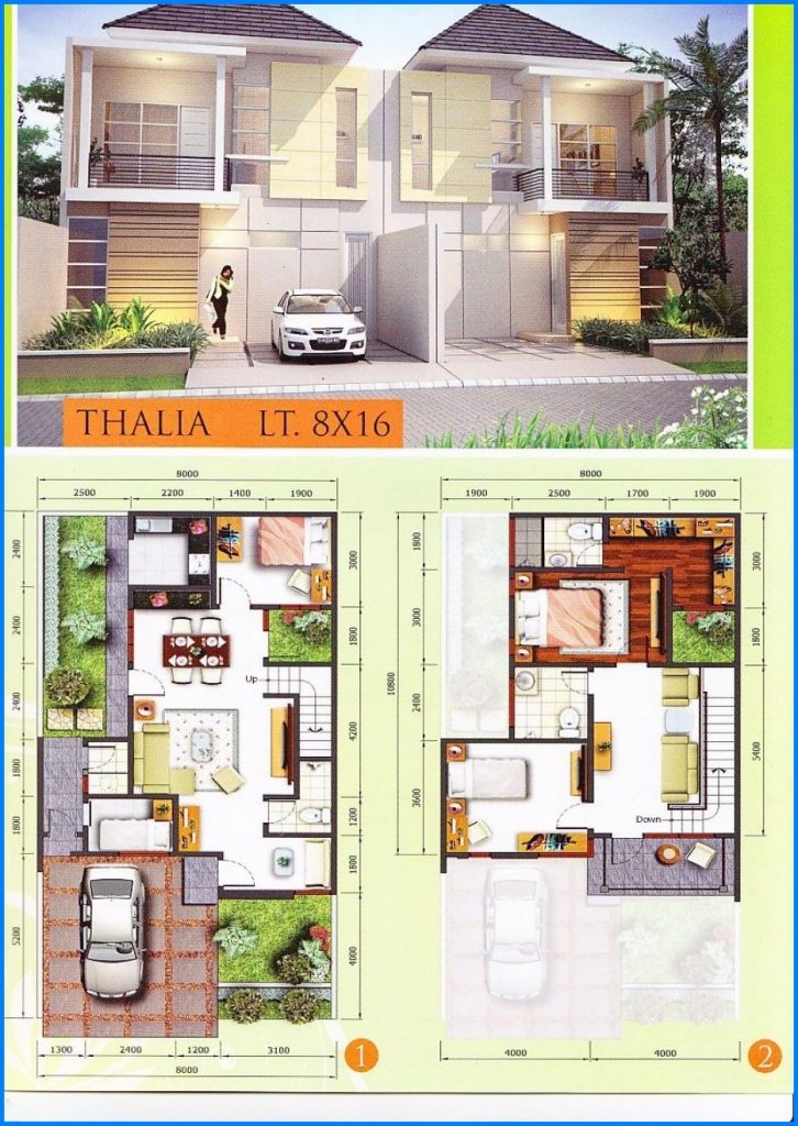 63 Contoh Desain Rumah Minimalis Sederhana 2 Lantai Type ...