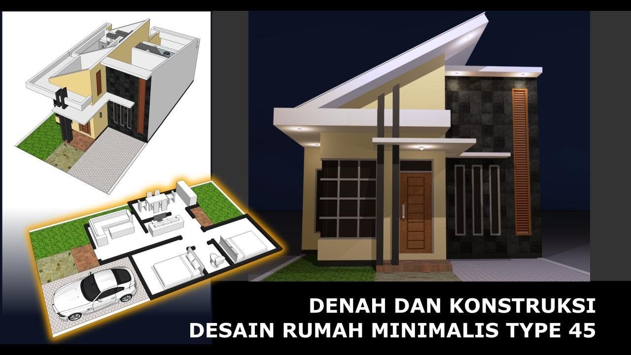 65 Ide Desain Rumah Minimalis Type 45 Istimewa Banget Deagam Design
