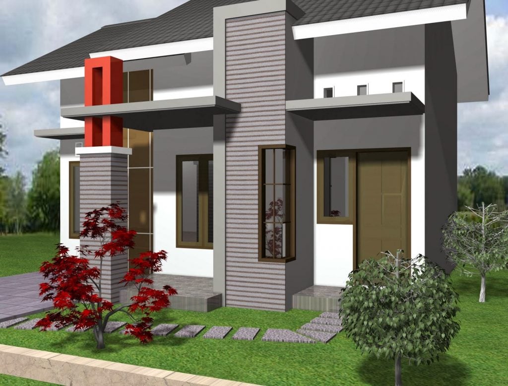 65 Kumpulan Desain Warna Cat Rumah Minimalis Tampak Depan Ungu Istimewa ...