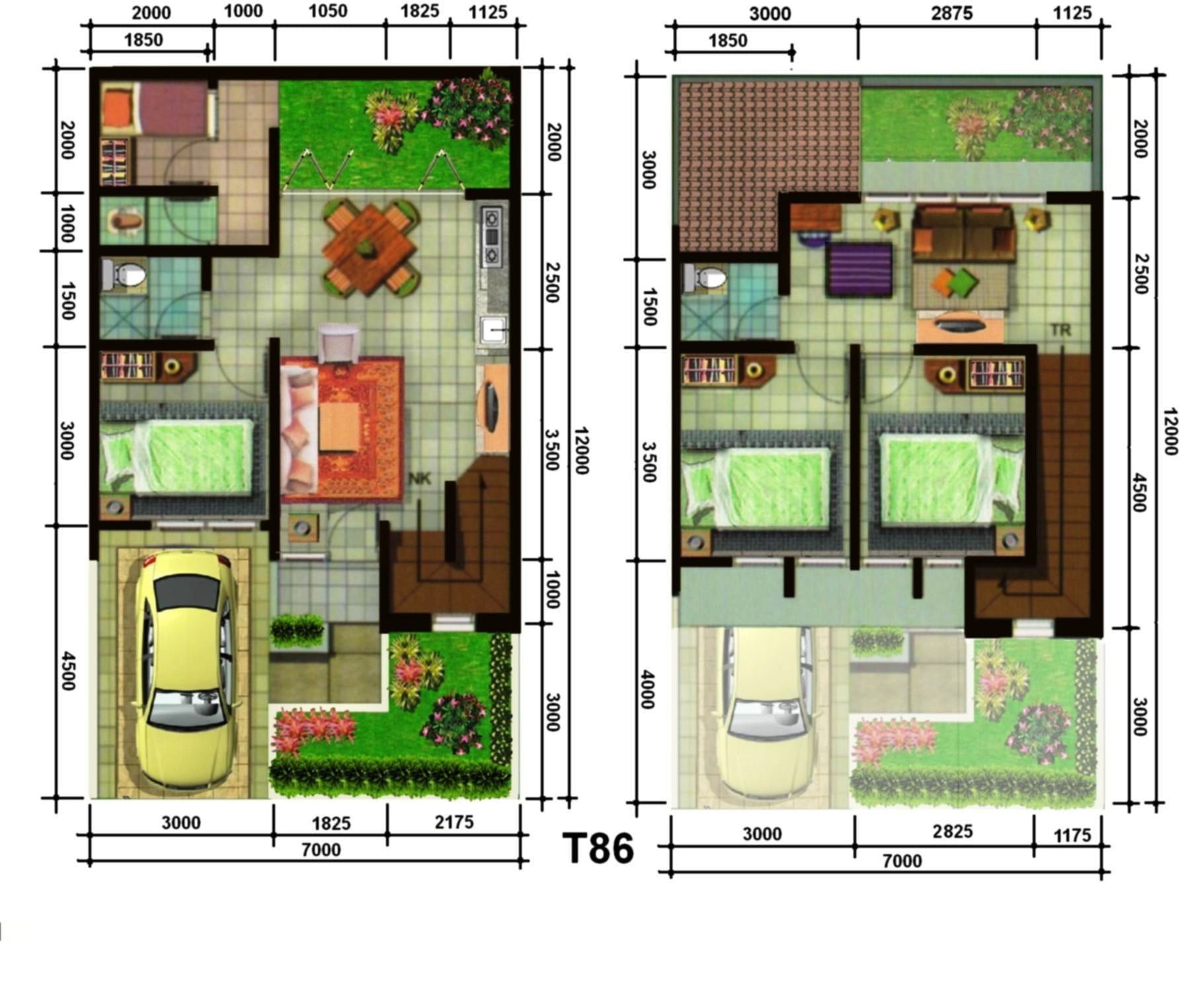 Desain Rumah Minimalis Modern 2 Lantai 4 Kamar Tidur Deagam Design