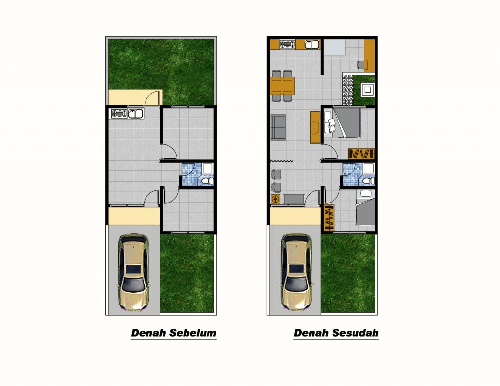 Desain Rumah Minimalis 2 Lantai Ukuran 4X10