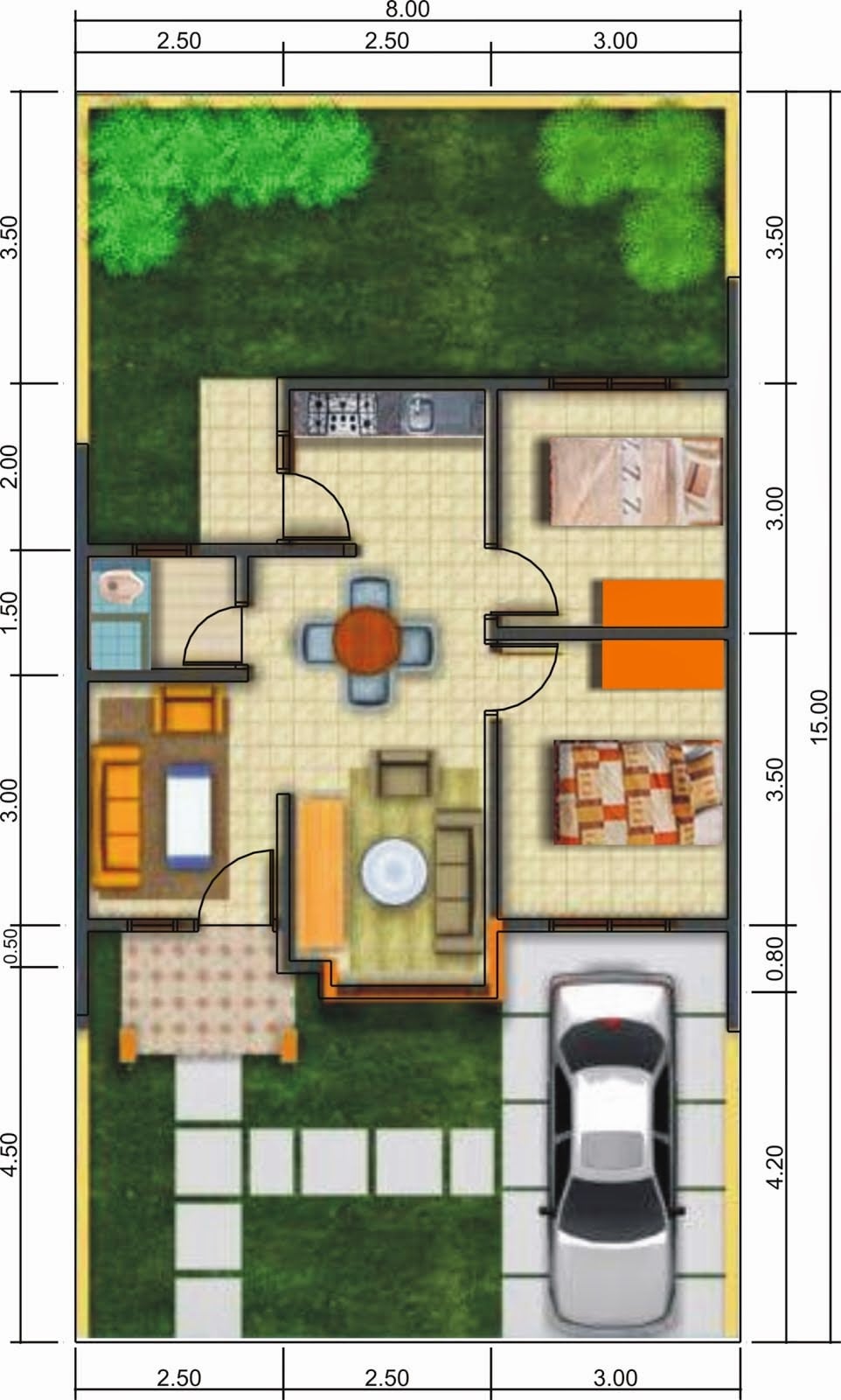 44 Desain Rumah  Minimalis  Satu  Lantai 