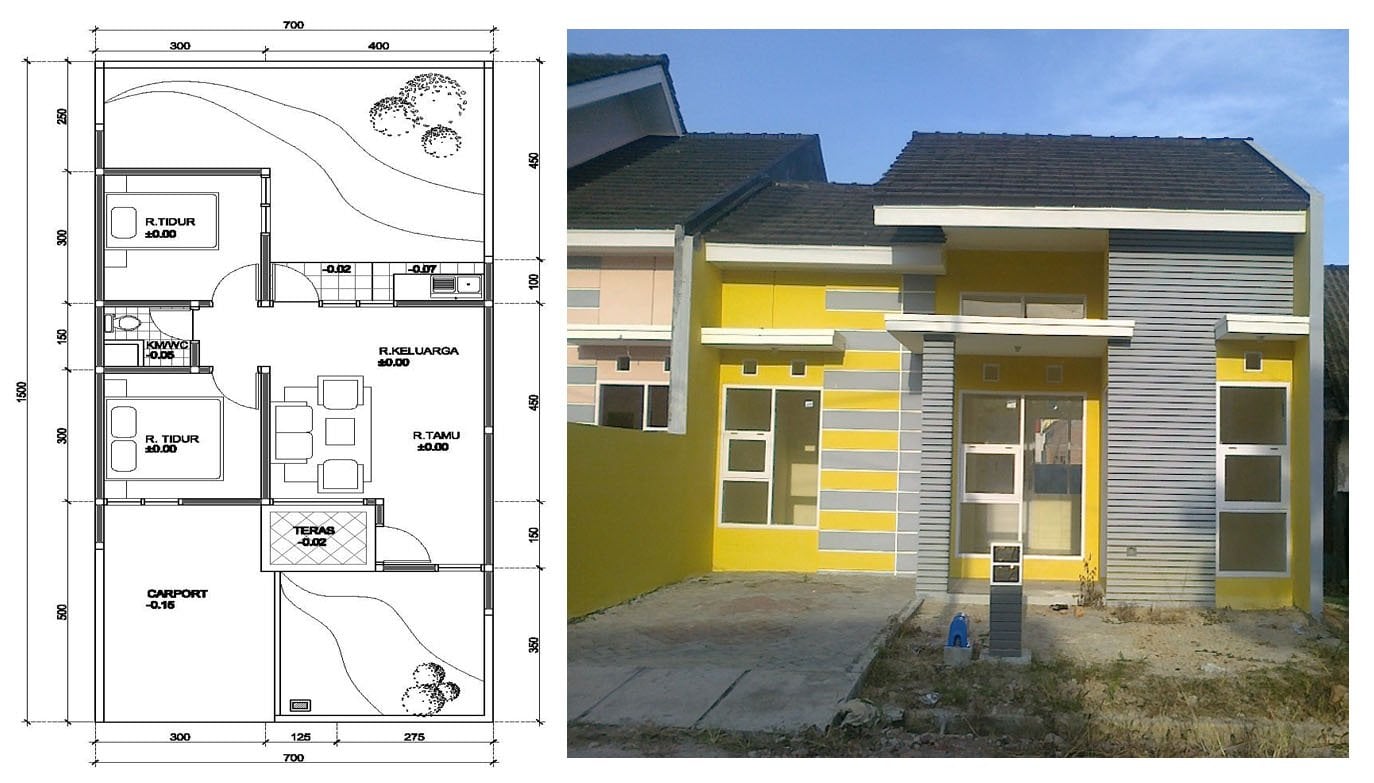 Desain Rumah Minimalis Modern Ukuran 7x9 Deagam Design