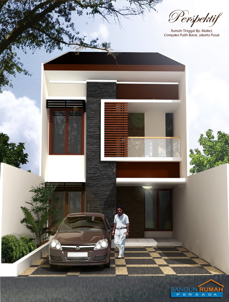 Desain Rumah Minimalis 2 Lantai Lebar 4 Meter Homsweetimpian