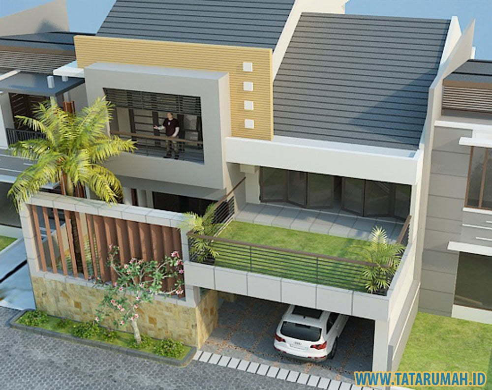  Desain Rumah Minimalis Modern Dengan Rooftop  Deagam Design
