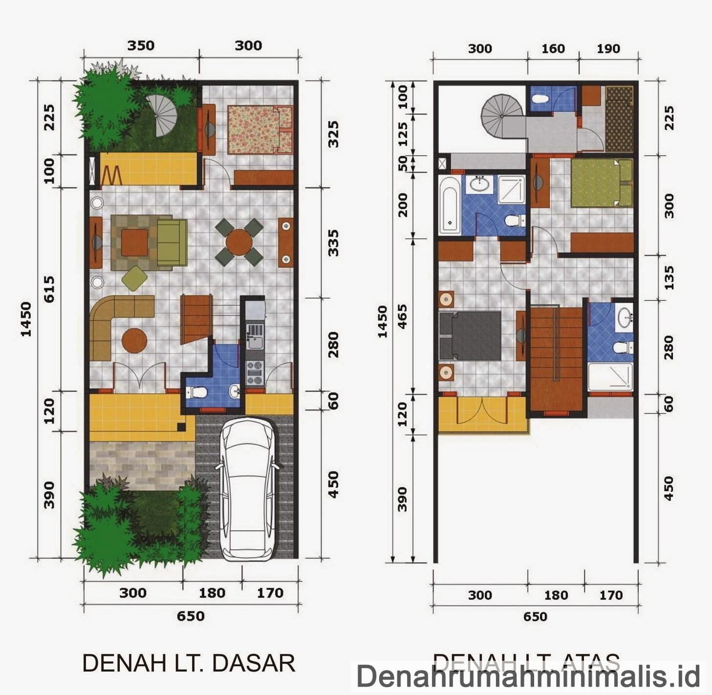 45 Desain Rumah Ukuran 4x10 Meter 2 Lantai Homsweetimpian