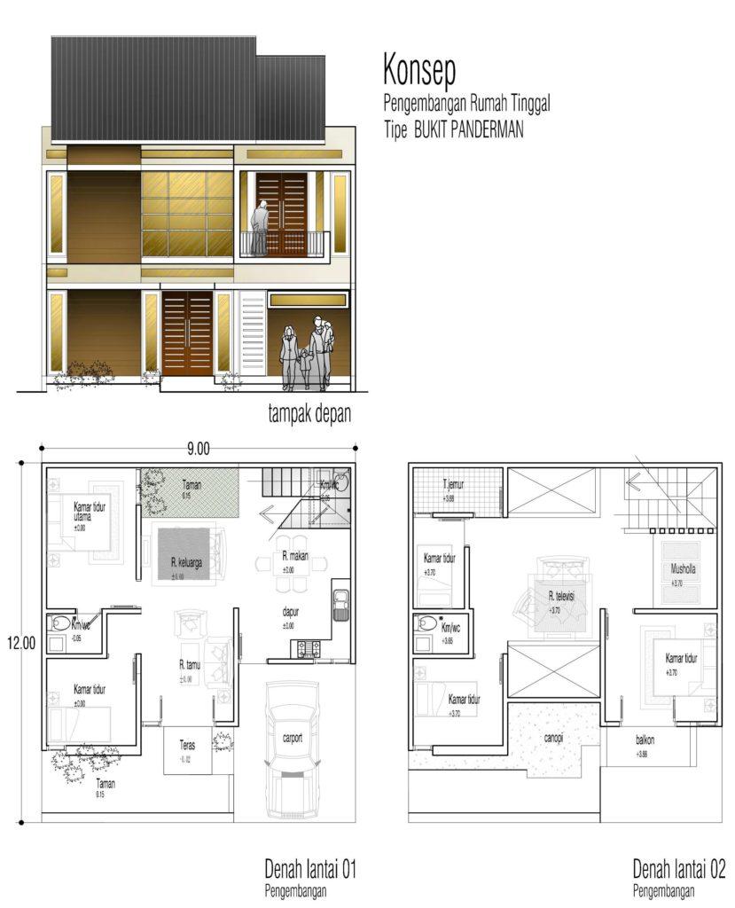 Desain Rumah Minimalis Sederhana Mewah Ukuran 9x12