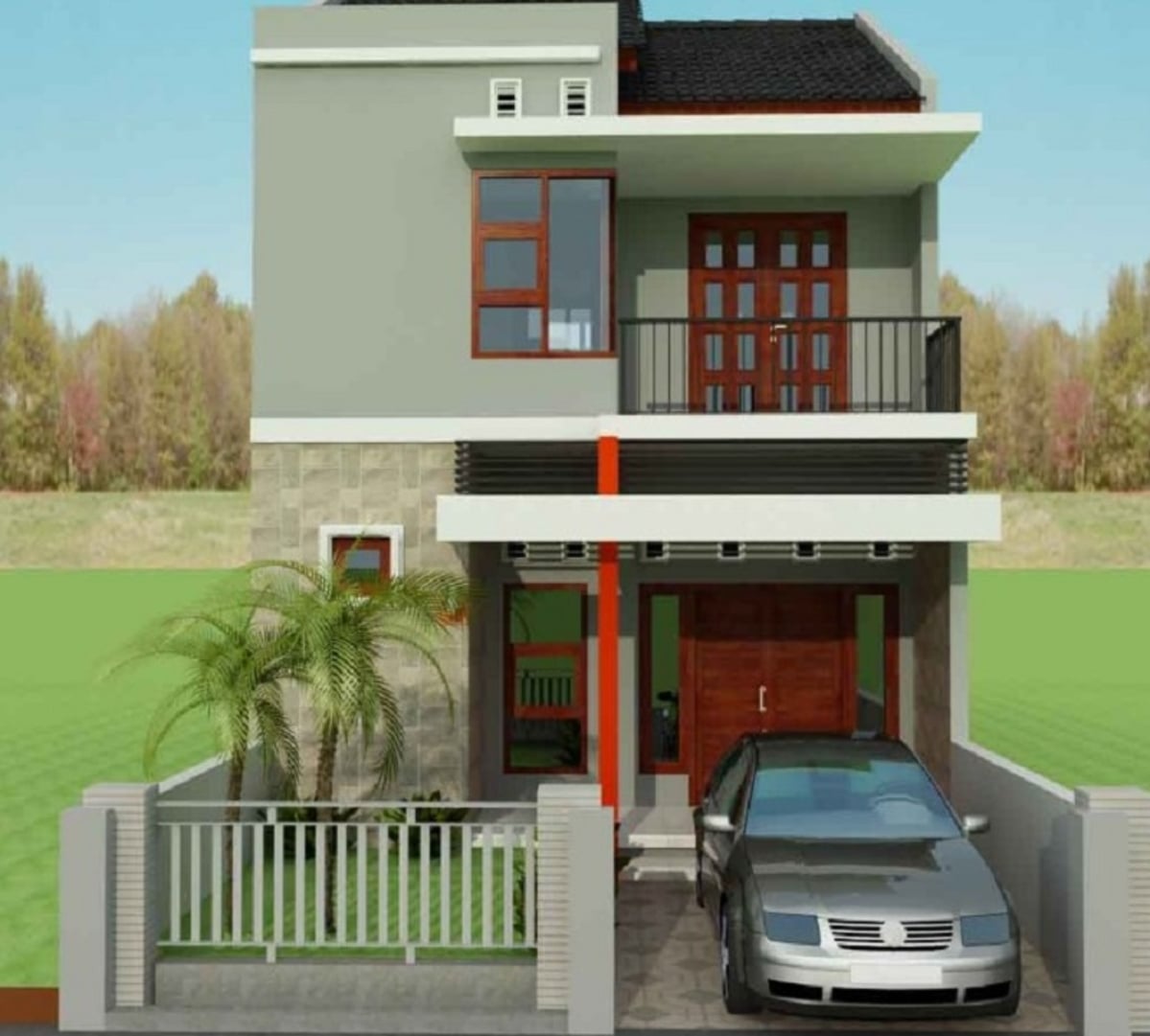 Desain Rumah Minimalis Modern 2 Lantai Ukuran 6x10